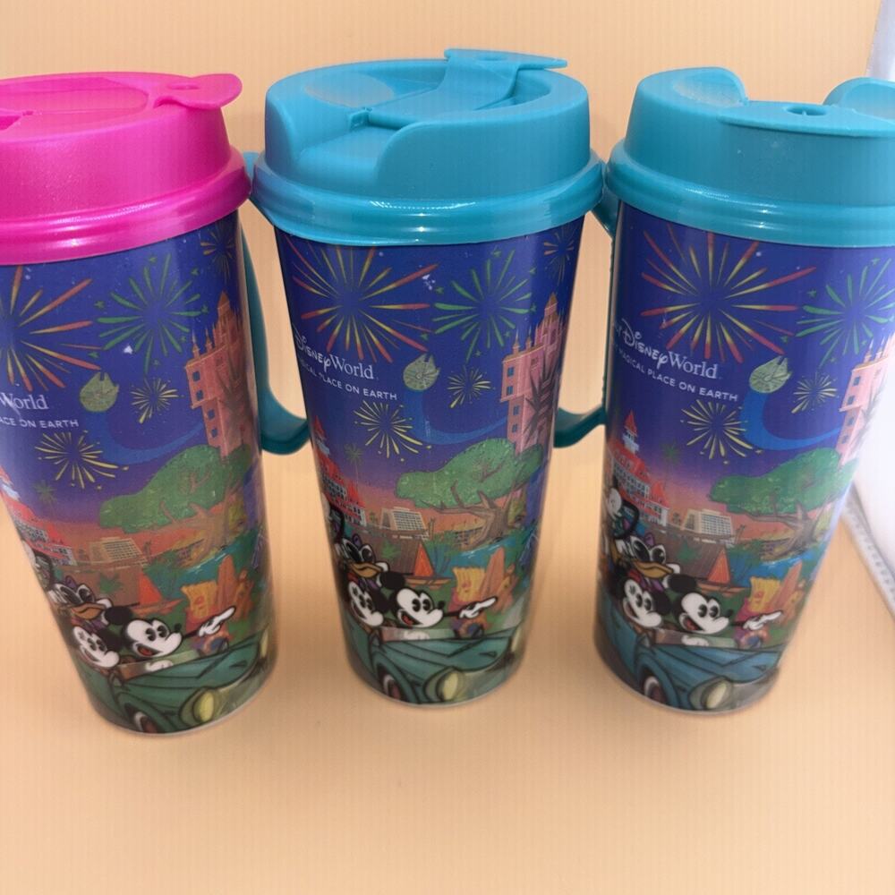 3-2024 Walt Disney World Resort Reusable Refillable Mug Mickey & Friends 4 Parks